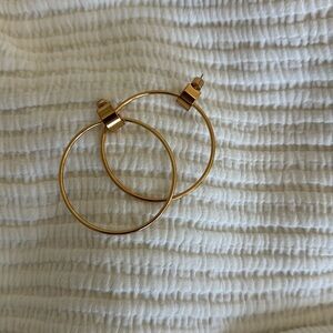 Jenny Bird Faye Knockers Medium gold hoops like new